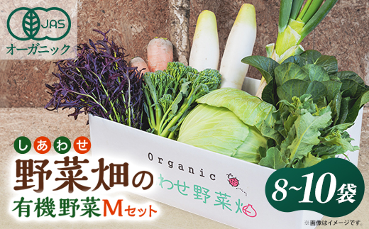 しあわせ野菜畑の有機野菜　Mセット　(安心の有機JAS認証　旬のオーガニック野菜　農場直送便)【配送不可地域：離島・北海道・沖縄県・四国・九州】