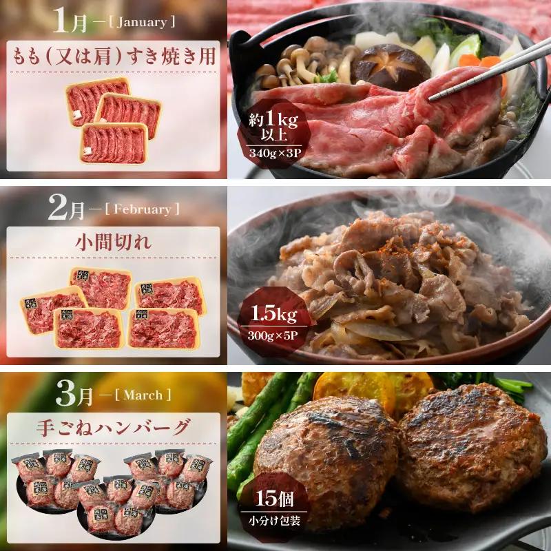 【定期便12ヶ月】 肉好き満足！和牛 若狭牛ボリューム満点 厳選 食べ比べ計14.6kg以上 [e02-r001]