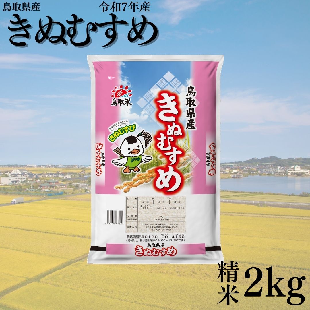 385KZ.鳥取県産きぬむすめ◇精米2kg◇令和7年産