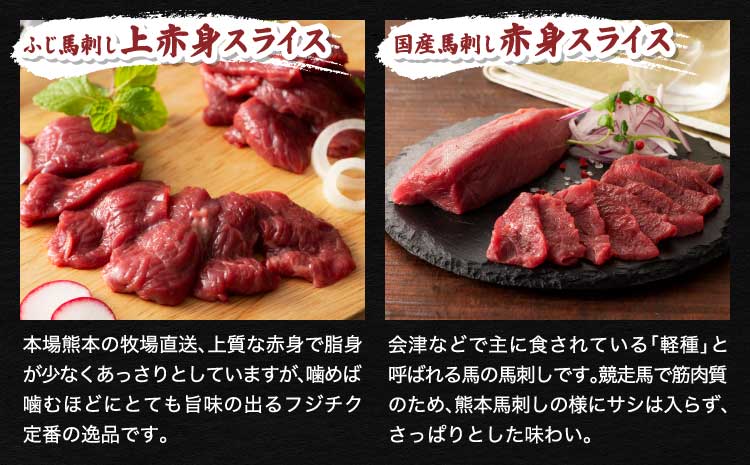 フジチクオリジナル贅沢食べ比べセット 和牛 黒毛和牛 馬肉 赤身 上赤身 バラ カルビ モモ もも 藤彩牛 ふじ馬刺し 絶品 贅沢 上質 専門店 熊本 熊本県 食べ比べ セット 産地直送 家庭用 お取