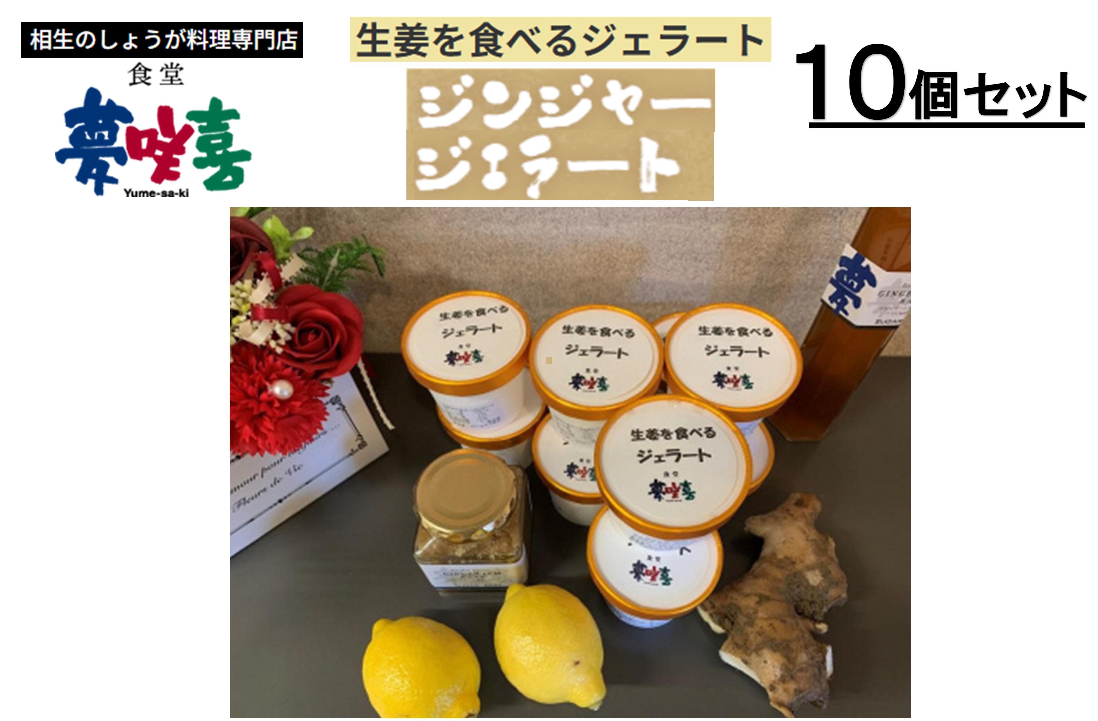 【ふるさと納税】生姜を食べるジェラート10個セット