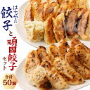 【ふるさと納税】はちやの餃子と頑固餃子セット 合計50個 餃子 ぎょうざ ギョウザ 食べ比べ 中華 惣菜 おつまみ おかず 惣菜 焼くだけ 簡単調理 中華 グルメ お取り寄せ 冷凍 送料無料