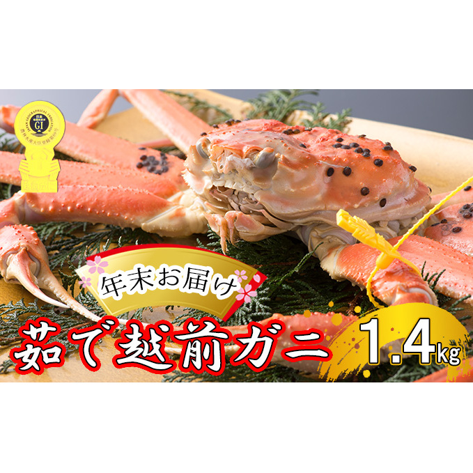 茹で 越前ガニ 約1.4kg 1杯 年末届け 食通もうなる本場の味をぜひご堪能ください 茹でガニ 越前カニ 越前蟹 ズワイガニ ずわい蟹 カニ かに 蟹 ボイルカニ ボイル蟹 魚介 魚介類 海鮮 限定 年末 福井 福井県 若狭町