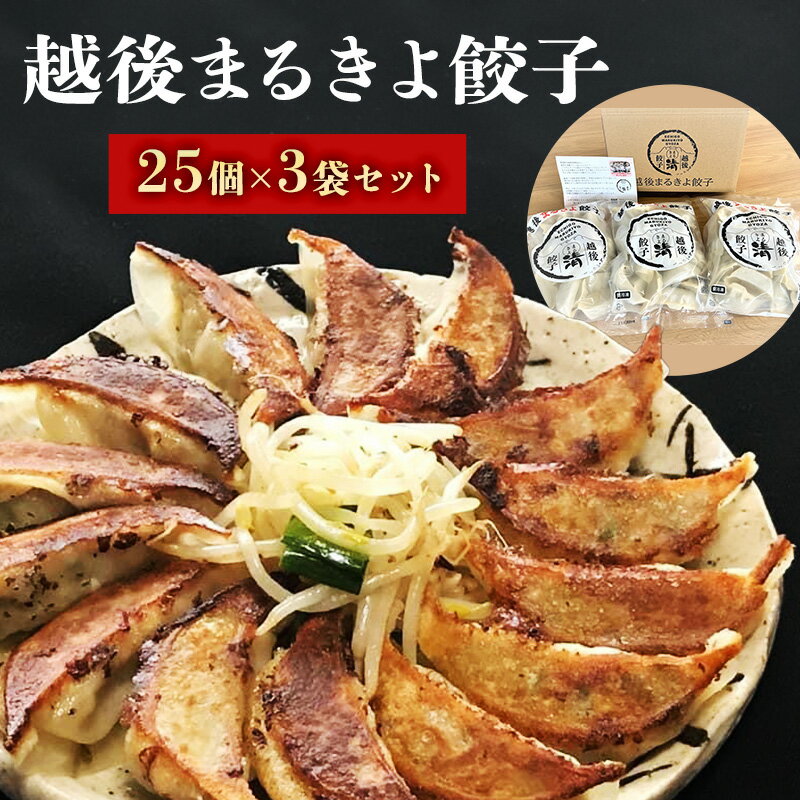 【ふるさと納税】餃子 冷凍 越後まるきよ餃子 容量が選べる 75個 100個 125個 150個 セット ぎょうざ ギョウザ 中華 惣菜 点心 おつまみ 送料無料