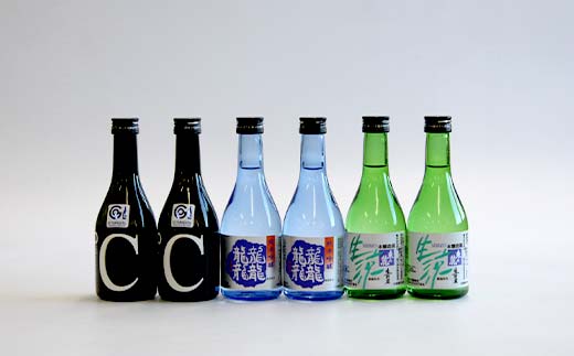 東の麓 3種飲みくらべセット 「純米吟醸 龍龍龍龍（てつ） ＆ 純米吟醸 つや姫なんどでも ＆ 本醸造 生涼 生貯蔵」各300ml 計6本 (3種×各2本) 『東の麓酒造』 山形県 南陽市 [740]