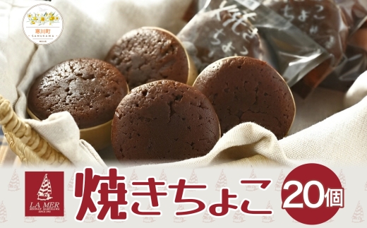 寒川町特産品 焼きちょこ 20個入り しっとり 濃厚  チョコレート 焼き菓子 焼菓子 リッチ 滑らか チョコ ショコラ デザート スイーツ ラメール洋菓子 ギフト 贈答品 プレゼント 送料無料 神奈川県 寒川町
