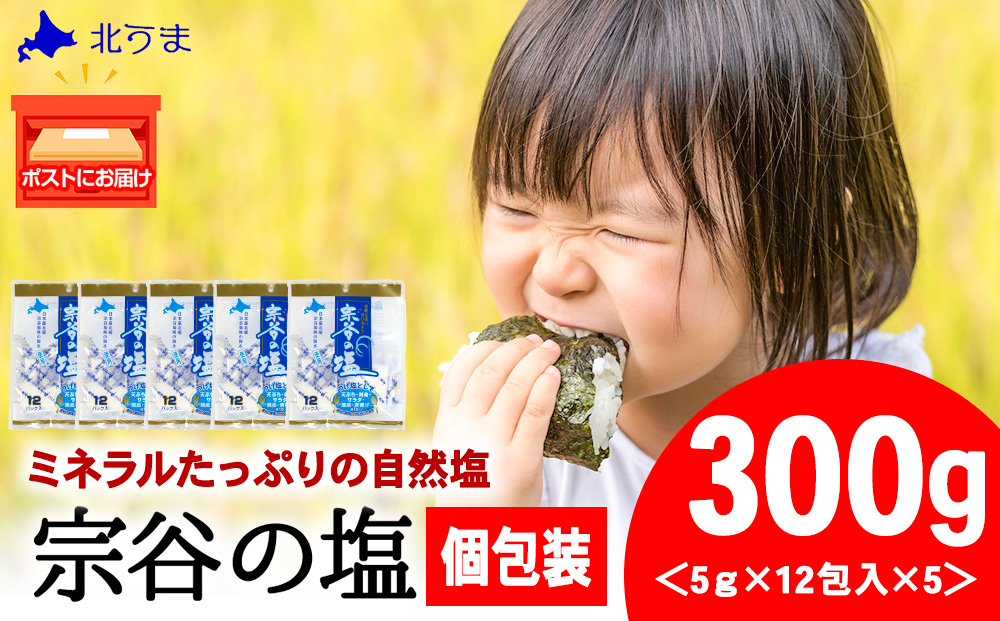 
            宗谷の塩5g×12パック入り5袋
          