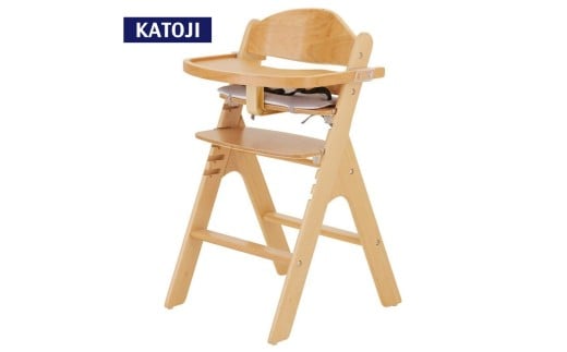 62-3_木製ハイチェア スワルン クッション付（ナチュラル）｜カトージ KATOJI 子ども 赤ちゃん 幼児 椅子 ブランド 子育て 家具 おしゃれ かわいい ハイチェア キッズチェア チャイルドチェア 木製  子供用 ナチュラル