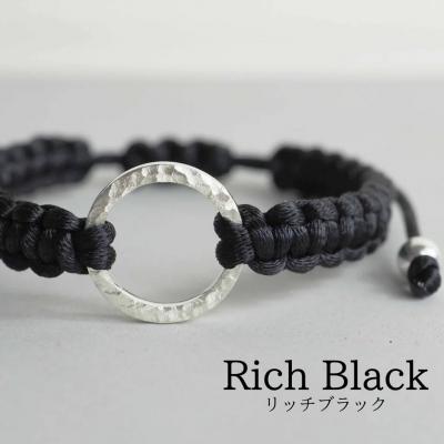 ふるさと納税 小松市 Bracelet -Dawn- シルバー ブレスレット【リッチブラック】 |  | 01