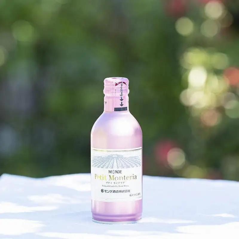 ワイン プティモンテリア ロゼスパークリング 290ml×24本｜ロゼ ロゼスパークリング 山梨ワイン スパークリング 葡萄酒 ホームパーティー アウトドア キャンプ お家飲み 宅飲み ストック 富士