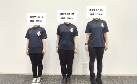 『ひみつ基地ミュージアム』オリジナル焼酎とポロシャツ(ネイビー) Sサイズ