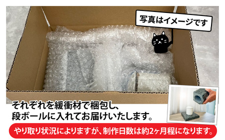 【オーダー】ペットのお墓 ファミリーシェープ 矢掛石 Bタイプ / ペット 犬 猫 お墓 墓石 供養 納骨 家族 矢掛石 御影石 オーダー オーダーメイド 彫刻 インテリア 北陸 福井県 あわら市