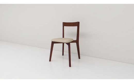 【開梱設置】高野木工 リアルトチェア ウォルナット 生地：CHART7ベージュ【10年保証】