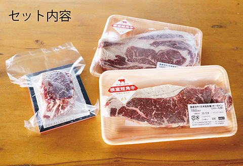 【北海道根室産】短角牛ステーキ3種セット C-13009