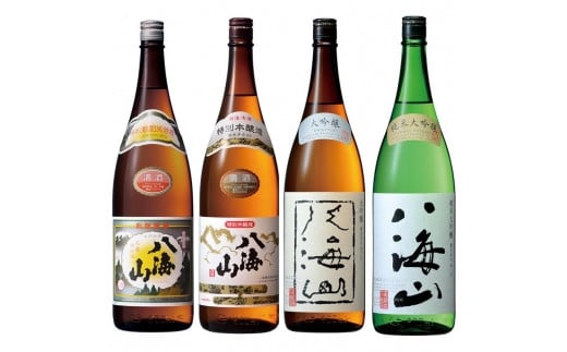 
八海山 清酒・特別本醸造・大吟醸45・純米大吟醸45 1800ml×4本セット
