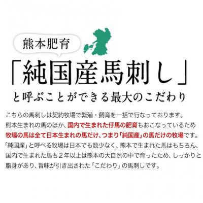 ふるさと納税 南阿蘇村 馬刺し 国産 上赤身 100g×3セット《7-14日以内に出荷予定(土日祝除く)》 |  | 01