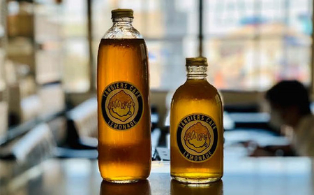タンジールカフェ自家製レモネードシロップ 2本セット（500ml・300ml）フレッシュレモン 奄美 ザラメ はちみつ オリジナル シロップ レモネード カフェ シロップ ジュース シロップ レモネード 埼玉県 草加市