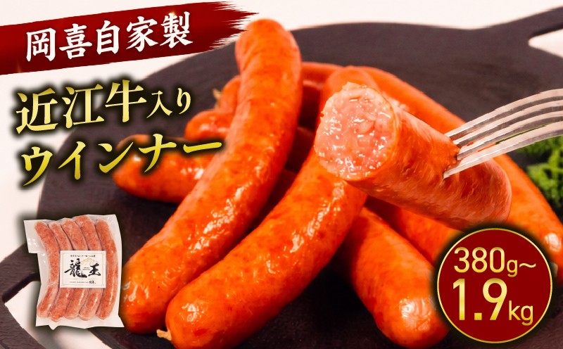 
                  近江牛 入り ウインナー 380g～1.9kg 1パック 190g ブランド牛 牛肉 和牛 ういんなー ソーセージ 自家製 お肉 肉 日本 三大和牛 豚 ぶた 豚肉 近江牛 BBQ おうみぎゅう 焼き肉 惣菜 贈り物 ギフト 贅沢 イベント パーティー 龍王 ジューシー 粗挽き イベント 国産 真空パック 滋賀県 竜王町 岡喜 お中元 贈答 御中元 お歳暮 お彼岸 日本三大和牛 ふるさと納税
                