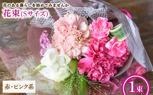 花束(Sサイズ・赤ピンク系・1束) 【m56-03-S-A】【Porte-Bonheur】