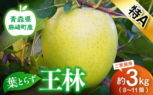 
                  【先行予約】王林 特A ご家庭用 約3kg（8～11個） りんご リンゴ 林檎 F41-0024
                