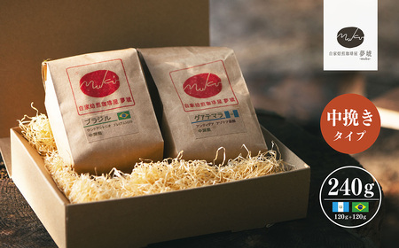 No.1020 府中から世界に発信できる店を【自家焙煎珈琲屋 夢琥】中挽豆2点セット