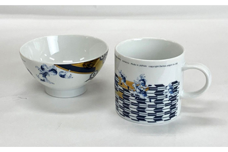 【美濃焼】Gigalympic マグ・茶碗のセット 陸上（マグ）×体操（茶碗）（レンジ対応）【大東亜窯業】≪土岐市≫ 食器 うつわ マグカップ かっこいい 伝統的 鳥獣戯画 日本画 プレゼント 記念 