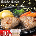 【ふるさと納税】養豚家の豚100％ハンバーグセット 120g2枚入りパック×5セット計10枚 豚肉 肉 厳選 国産 お取り寄せ グルメ おかず おすすめ スマイル ポーク 加工品 惣菜 簡単 冷凍 キャンプ BBQ 浅野農場