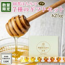 【ふるさと納税】【 数量限定 】田舎はちみつ 7種 ぷちギフト セット [ 結蜜 Musubi-S7 25g ]（茨城県共通返礼品：五霞町） 季節で移ろう 生ハチミツ 蜂蜜 非加熱 茨城県産 国産 天然 純粋 贈答用