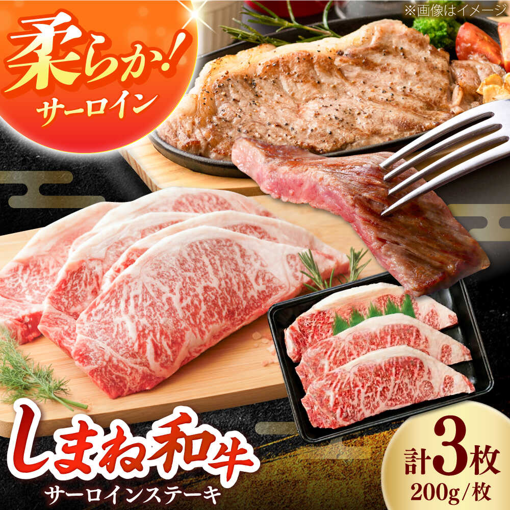【ふるさと納税】しまね和牛 サーロインステーキ200gx3枚 和牛 牛肉 ステーキ / 島根県雲南市 / フジキコーポーレーション株式会社[AIEA005]