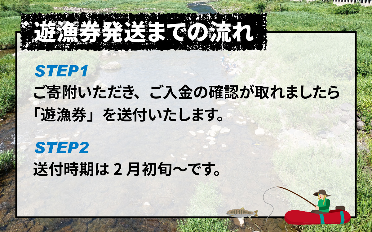 【2025年分】奥越漁業協同組合管内「雑魚遊漁券（年券）」1名様分