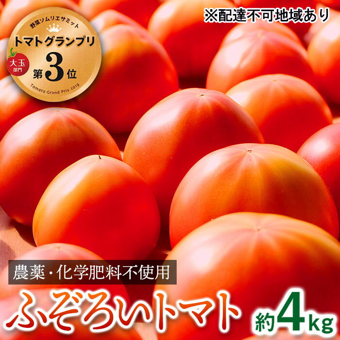 【ふるさと納税】【トマトGP受賞】栽培期間中農薬化学肥料不使用 お得なプレミアムトマト ふぞろい約4kg 野菜 　お届け：2025年12月1日から2026年5月31日