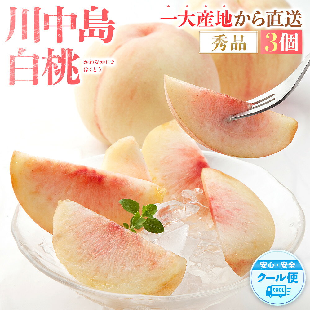 【ふるさと納税】［秀品］川中島白桃 食べきりやすい3個入り［2027年7月下旬頃より順次発送］こだわり 農家厳選 先行予約 モモ［KG16］ | もも フルーツ 果物 くだもの 食品 人気 おすすめ 送料無料
