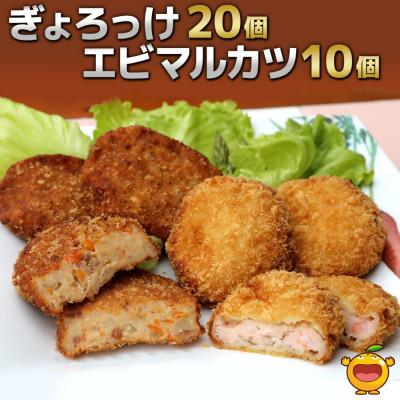 ふるさと納税 津久見市 ぎょろっけ×20個 エビマルカツ×10個セット