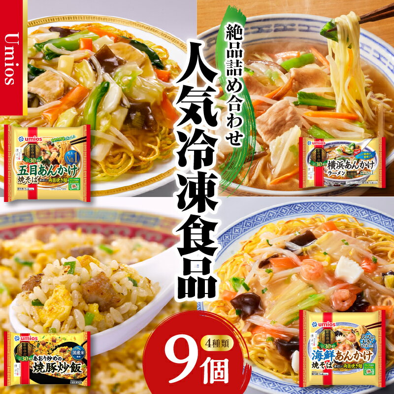 【ふるさと納税】Umios 冷凍食品 詰合せセット 4種類 合計9個セット レトルト 冷凍 手軽 セット 詰め合わせ 便利 簡単調理 時短 食べ比べ