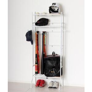 スポーツ用品ラック ホワイト