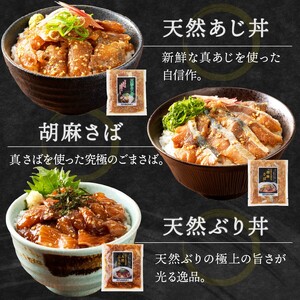 【海鮮丼セット】松浦アジフライ8枚と海鮮醤油漬け3種 アジフライ 漬け丼【B0-245】