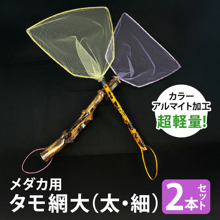 【ふるさと納税】メダカ用 タモ網大（太・細） 2本セット 83-D