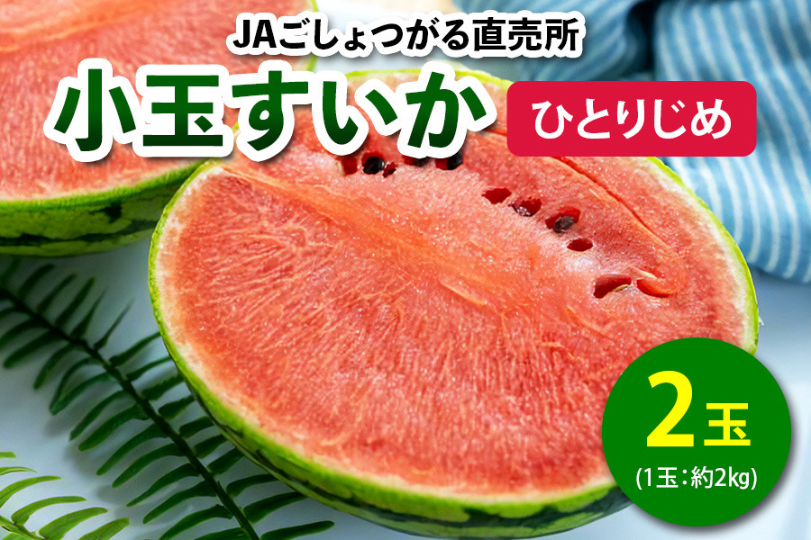 
            小玉すいか (ひとりじめ) 2玉入｜2025年産 令和7年 小玉 スイカ すいか 西瓜 果物 フルーツ 旬 産直 特産品 数量限定 [0842]
          