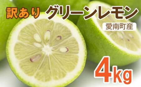 訳あり レモン （ グリーンレモン ） 4kg 檸檬 フルーツ 果物 くだもの  防腐剤 不使用 レモンサワー レモン果汁 国産 ビタミン クエン酸  疲労 回復 ストレス 解消 免疫力 向上 国産 訳あり 産直 皮ごと 訳あり 丸ごと ひなたのみかん 愛媛県 愛南町 発送期間：2024年10月10日~2024年12月下旬