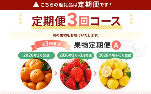  【定期便 3回発送】果物定期便B 2025