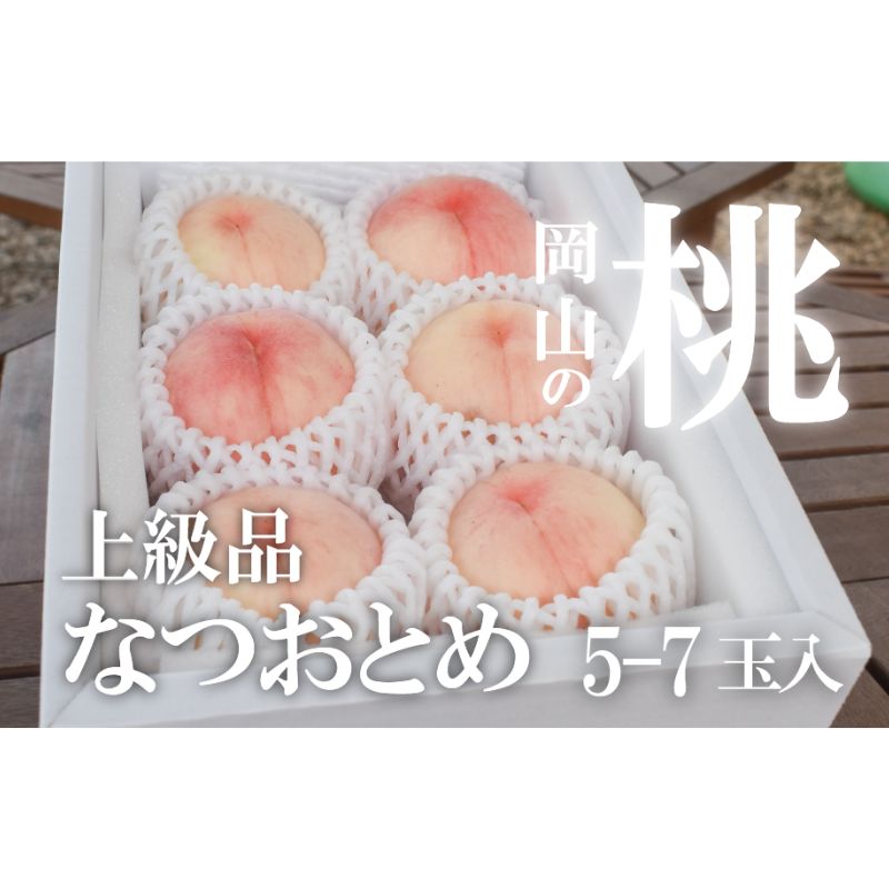 【ふるさと納税】【2026年先行予約】甘い桃「なつおとめ」上級品 5~7玉入 (岡山県産)