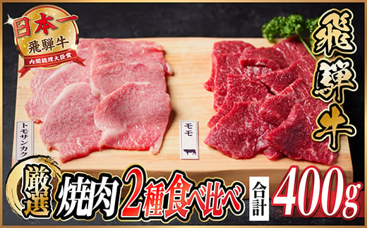
飛騨牛　トモサンカク・モモ焼肉　約400g(各約200g)【1531166】
