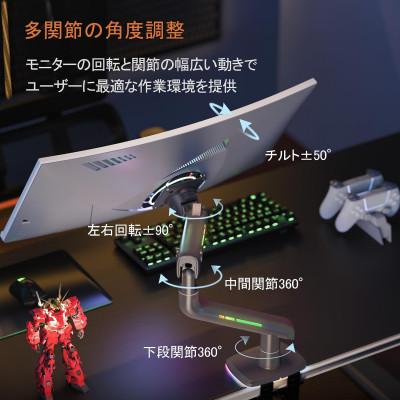 ふるさと納税 枚方市 NB ERGONOMIC 60インチ20kg 大画面用モニターアームF5-G シングル・ダークグレー |  | 01