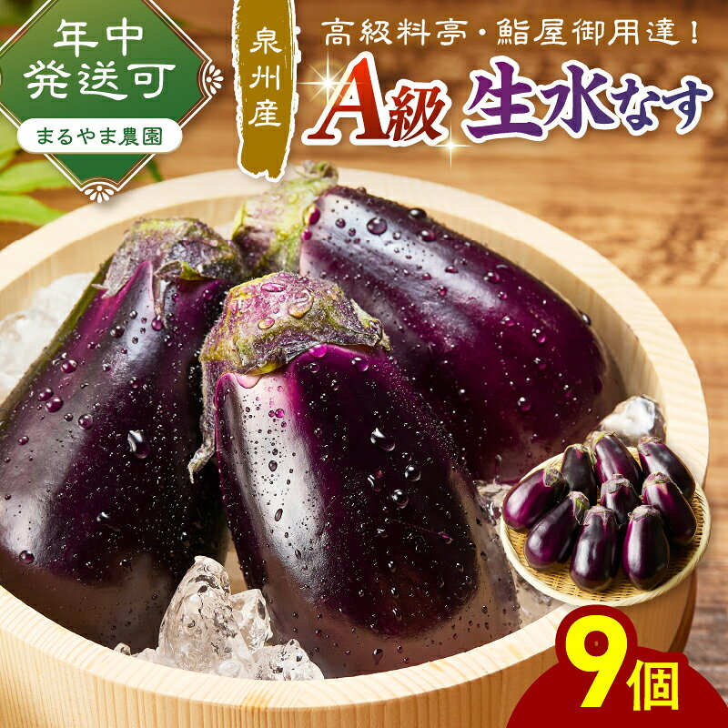 【ふるさと納税】まるやま農園 泉州A級生水なす