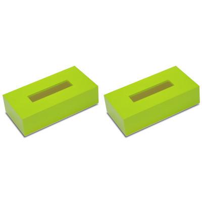 ふるさと納税 かつらぎ町 ティッシュBOX カラー グリーン 2個組 すっきりシンプルなティッシュケース