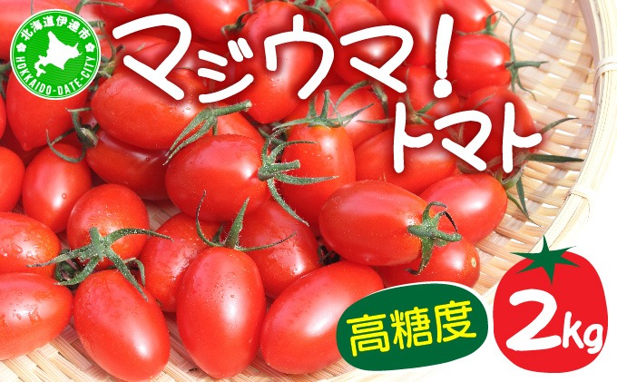 ◆2025年8月より順次出荷◆北海道 伊達 岡本園芸 ミニトマト 高糖度 約2kg【マジウマ！トマト】