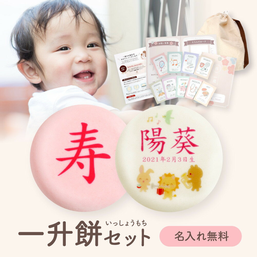 【ふるさと納税】一升餅 セット イラストピンク 選び取りカード リュック 【7日後からお届け日指定可能】 | 一生餅 誕生餅 背負い餅 踏み餅 紅白餅 パーティー 誕生日プレゼント 送料無料