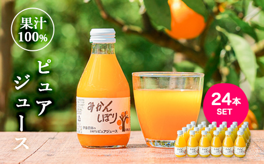 652.伊伊藤農園 100%ピュアジュース みかんしぼり180ml×24本（A652-2）