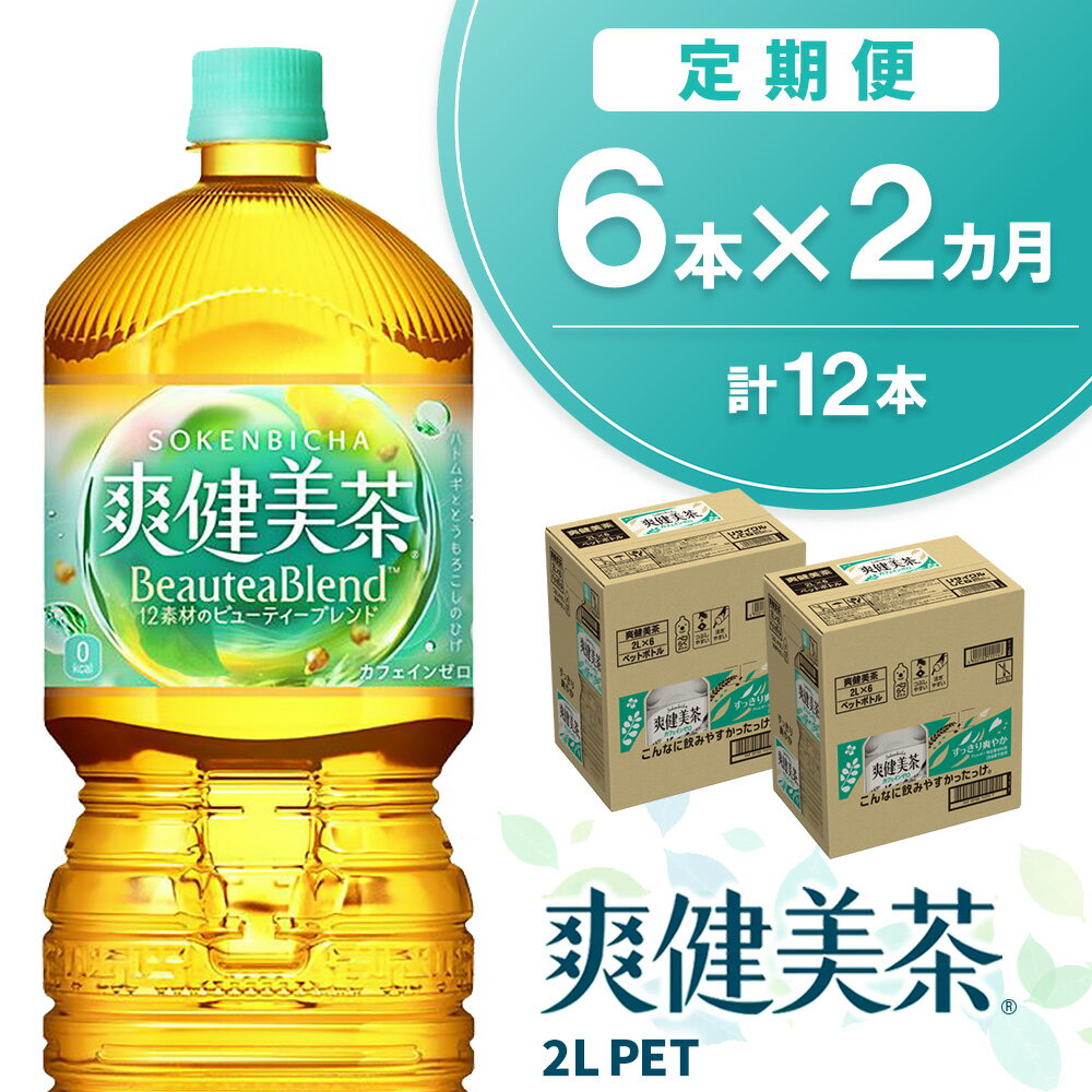 【ふるさと納税】【2か月定期便】爽健美茶 2L×6本(1ケース)【コカコーラ カフェインゼロ 香ばしい おいしい ブレンド茶 お茶 ハトムギ 玄米 大麦 ドクダミ ハブ茶 チコリー 麦芽 植物素材 飲料 ペットボトル 備蓄 防災 熱中症】K090499