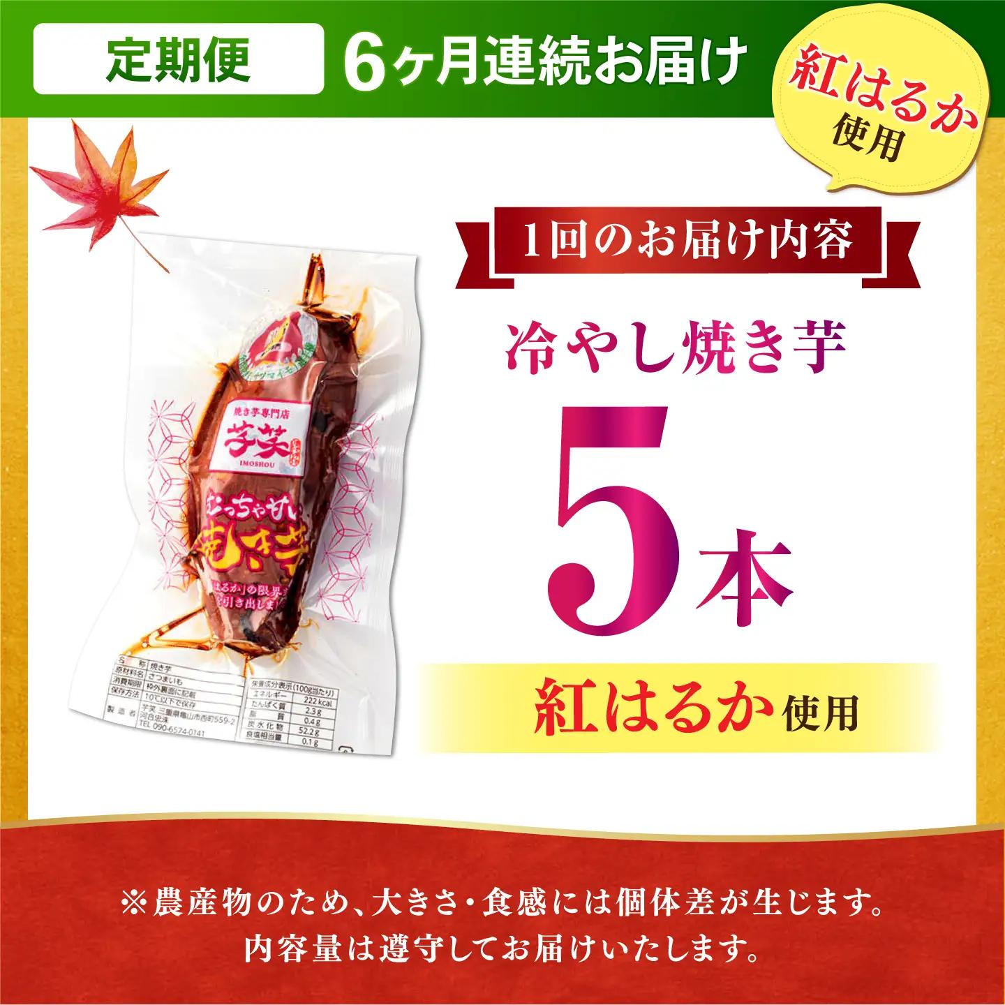 6回定期便 冷やし焼き芋 5本[AMBU015] 焼き芋 さつまいも 冷蔵